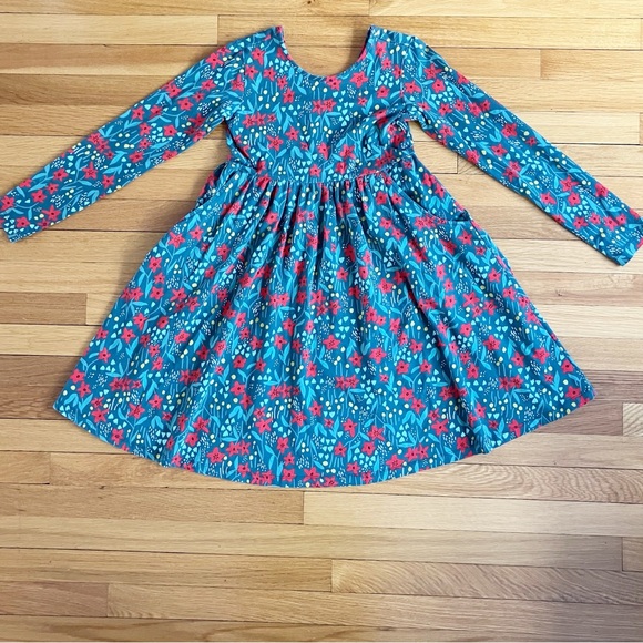 Hanna Andersson Celebration Skater Dress Poinsettia Patch Twirl Holidays 150 12 - Picture 2 of 9